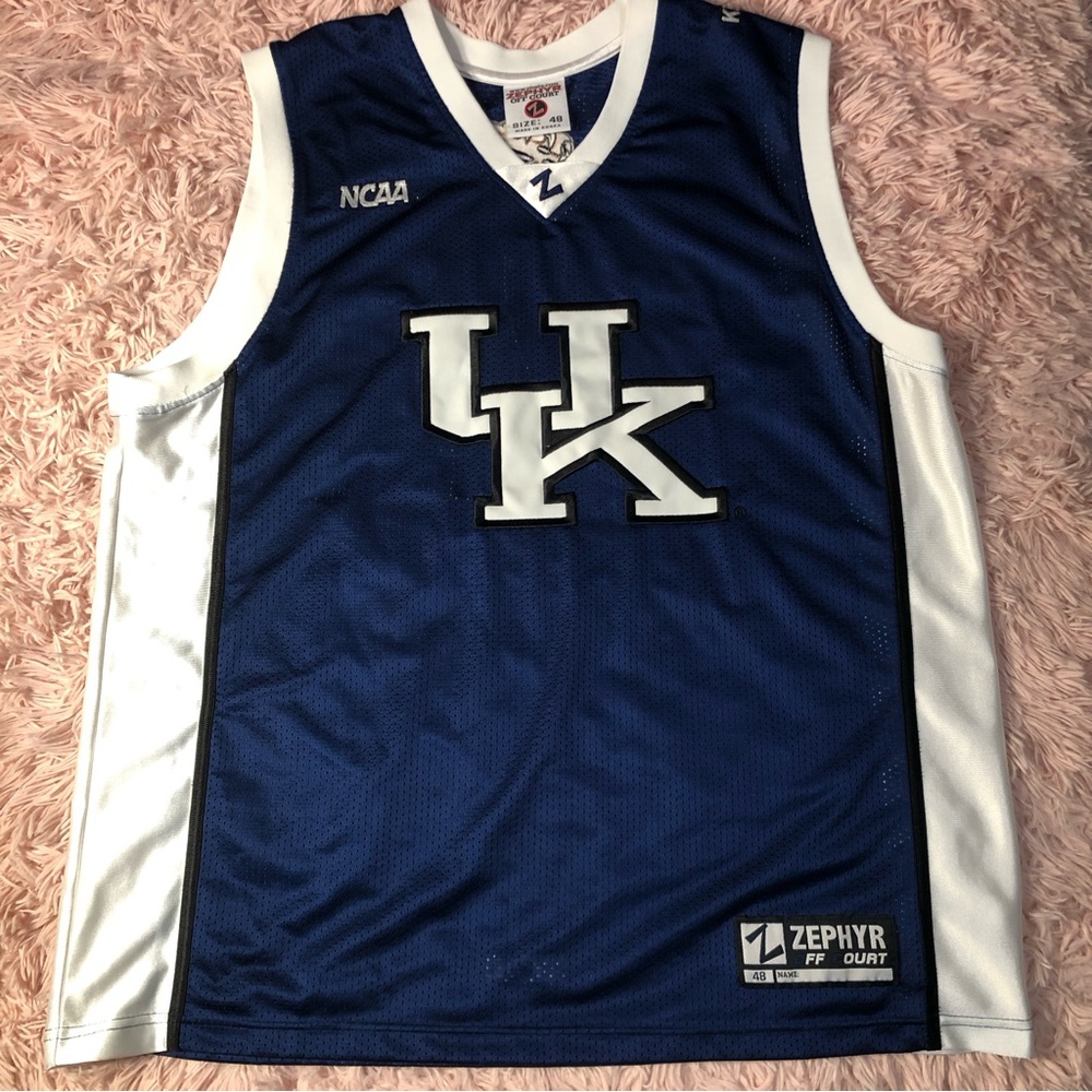 Kentucky Wildcats UK Blue Basketball Jersey #4 Zephyr OffCourt Size48 NCAA Mens